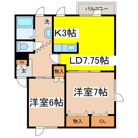 ハイツセピアⅡの物件間取画像